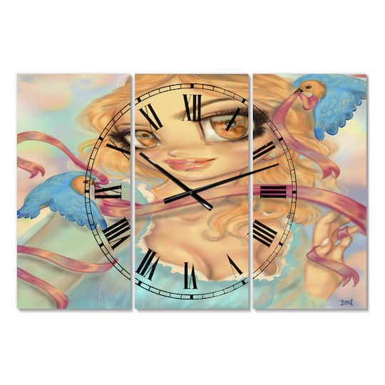 Designart 'Cinderella Oversized Modern Multipanel Wall Clock